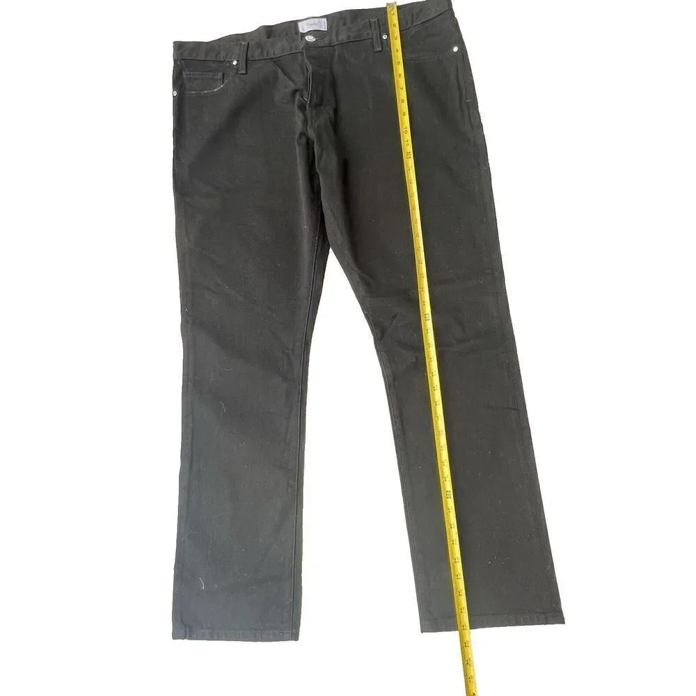 Triarchy Jeans Men 36 Slim Straight Stretch black  country Dark Denim Button Fly